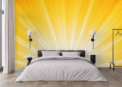 Orange summer sun light burst Wall mural