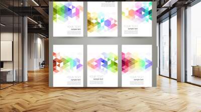 Vector abstract geometric banner with triangle Wall mural