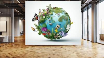 Earth day symbol photo realistic illustration - Generative AI. Wall mural