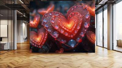 Heart symbolizing love and romantic commitments for Valentine. Ideal for Valentine’s Day greetings or expressing love Wall mural