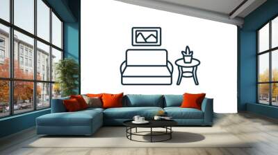 Interior icon. Line simple Interior icon for templates, web design and infographics Wall mural