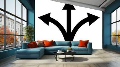 Road way arrow icon Wall mural