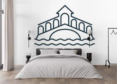 Venice icon from italy collection. Simple line Venice icon for templates, web design and infographics Wall mural