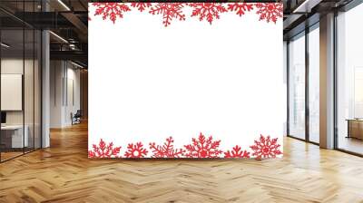 christmas background with snowflakes and place for your text Wall mural