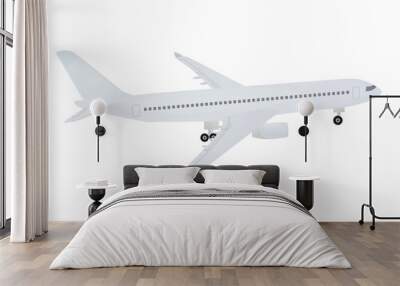 Airplane landing or take off. vector Wall mural