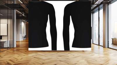 Black tight long sleeve t shirt. vector illustration Wall mural