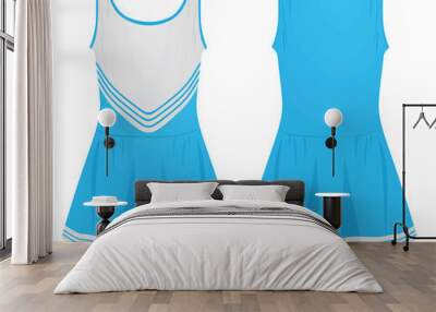 Blue cheerleaders dress. vector illustration Wall mural