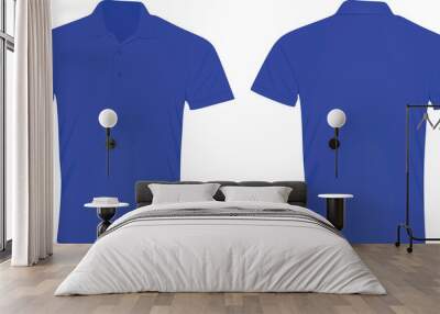 Blue polo t shirt. vector illustration Wall mural