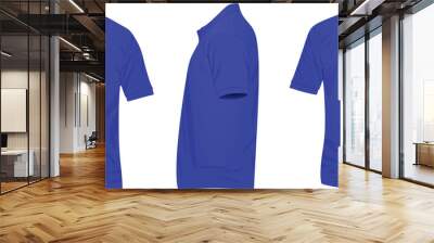 Blue polo t shirt. vector illustration Wall mural