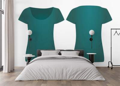 Blue women t shirt. vector illustration Wall mural