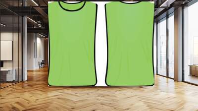 Green safety vest. vector illustration Wall mural