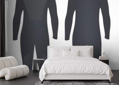 Grey diving wetsuit. vector illustration Wall mural