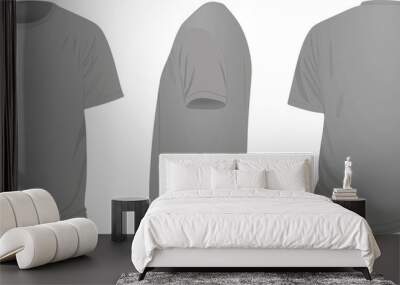 Grey t shirt. vector illustration Wall mural