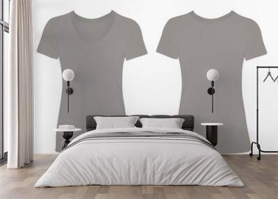 Grey women t shirt. vector illustration Wall mural