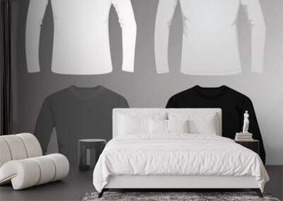 Long sleeve t-shirt vector Wall mural