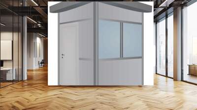 Outdoor sentry box. vector illustration Wall mural