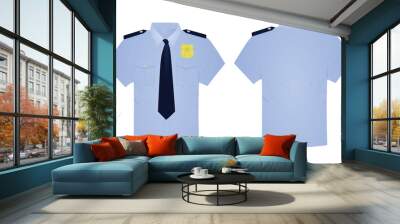 Police short sleeve shirt. vector illustration Wall mural