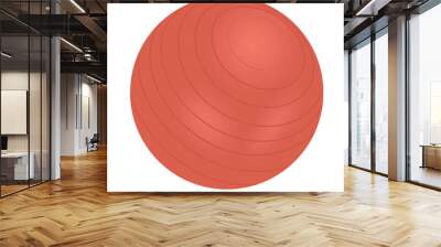 Red gym ball. vector illustration Wall mural