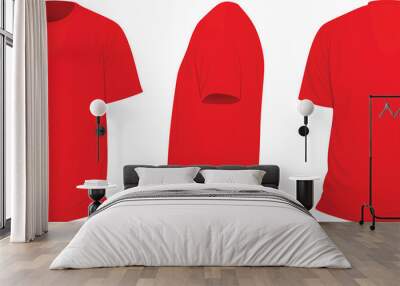 Red t shirt. vector illustration Wall mural