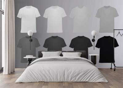 t shirt set. vector illustration Wall mural