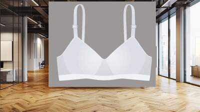 White  woman bra. vector illustration Wall mural