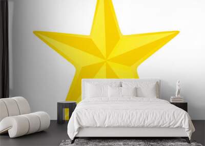 Yellow star isolated. vector illustration Wall mural