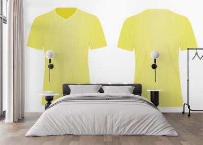 Yellow v neck t shirt. vector illustration Wall mural