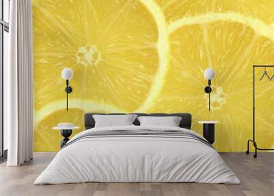 fresh lemon slices Wall mural