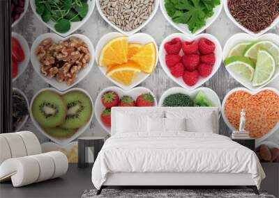 healthy heart food Wall mural