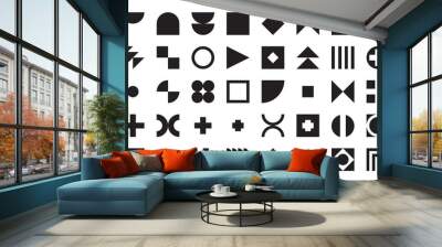 abstract bauhaus vector elements collection. simple geometric shapes and forms Wall mural