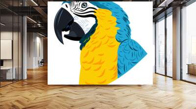 Portrait of a macaw parrot  Wall mural