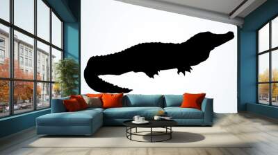 Crocodile. Vector drawing icon sign Wall mural