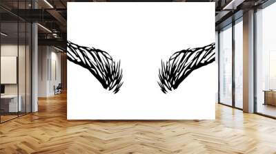 Eyebrow. Vector drawing icon sign Wall mural