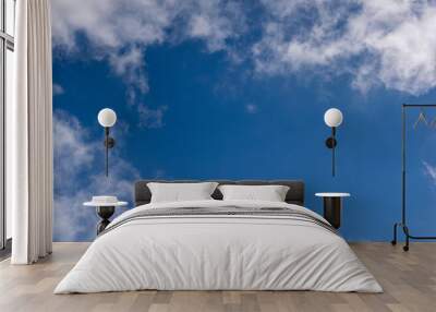 Bright blue Sky with clouds Wall mural