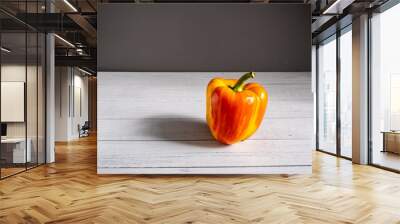 fresh vegetables on a light background. two-tone paprika on the kitchen table Wall mural