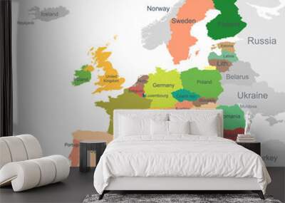 European Union map Wall mural