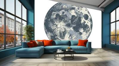 Hand drawn moon Wall mural