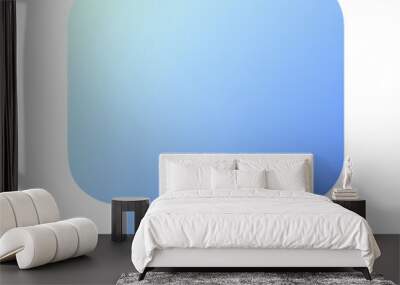 Gradient empty speech bubble in light blue colors with rounded corners, copy space Wall mural