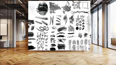 Set of Design Elements. Vector Illustration of Hand Drawn Scribbles. Wall mural