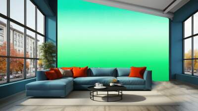 Abstract gradient background with smooth transition from turquoise to green, serene and calming
 Wall mural