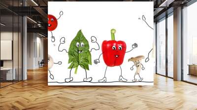 Biologic vegetable, comic 2 Wall mural