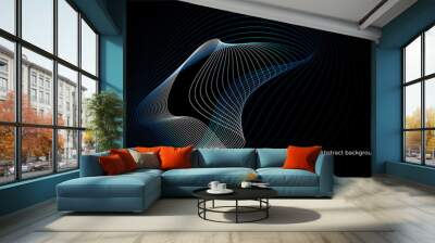 modern abstract background. colorful wavy lines pattern Wall mural