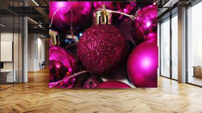 red christmas balls Wall mural