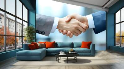 handshake between two people Wall mural