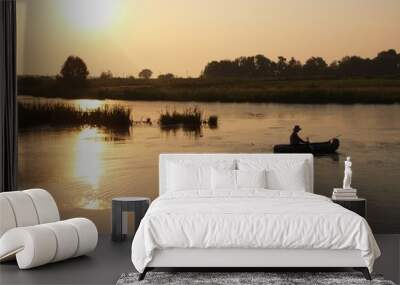 sunrise on the river Wall mural