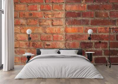 textured old city background with dark and light bricks Wall mural