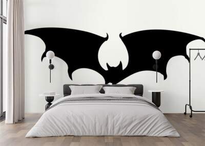 The bat is flying. Vector drawing Wall mural