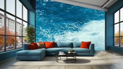 blue water of ocean Wall mural