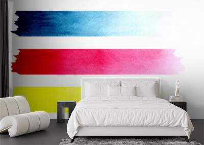 abstract background with three colored stripes Wall mural