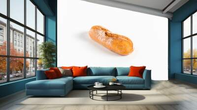 Isolated bread bagette on white background Wall mural